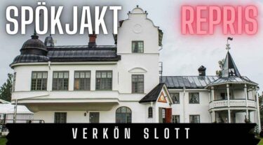 Spökjakt repris på Verkön slott – vit herrgård under grå himmel