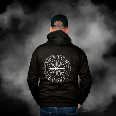 Hoodie Svart LaxTon bak