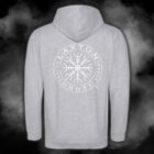 cirkel hoddie zip grey back