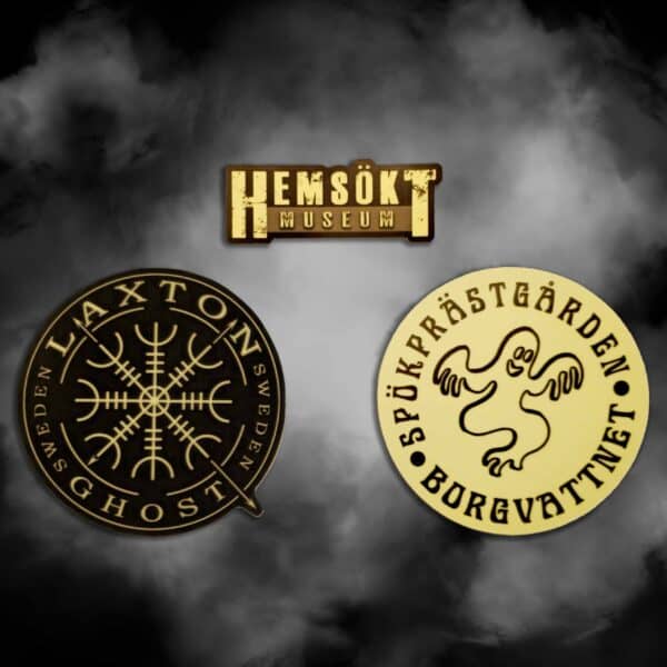 Klistermärken: Hemsökt Museum, LaxTon Ghost Sweden och Spökprästgården