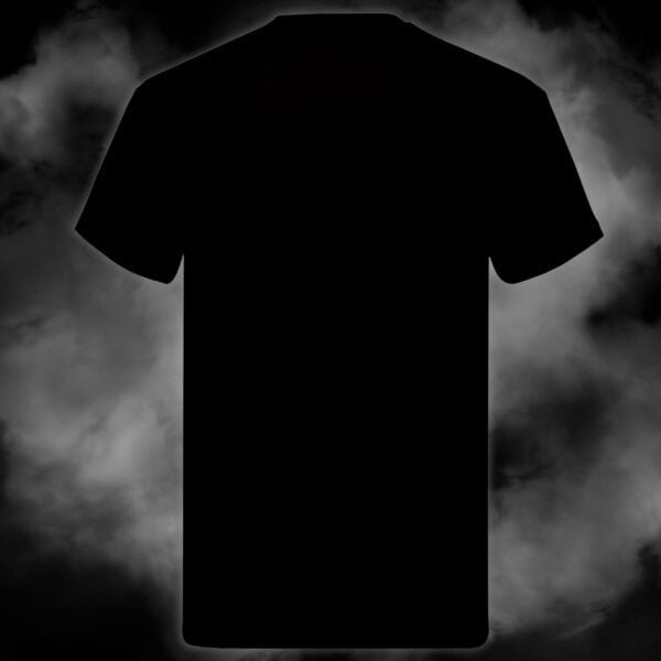 Svart t-shirt utan tryck – LaxTon Ghost basmodell, baksida